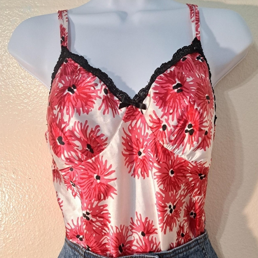 Floral Lace Trim Camisole